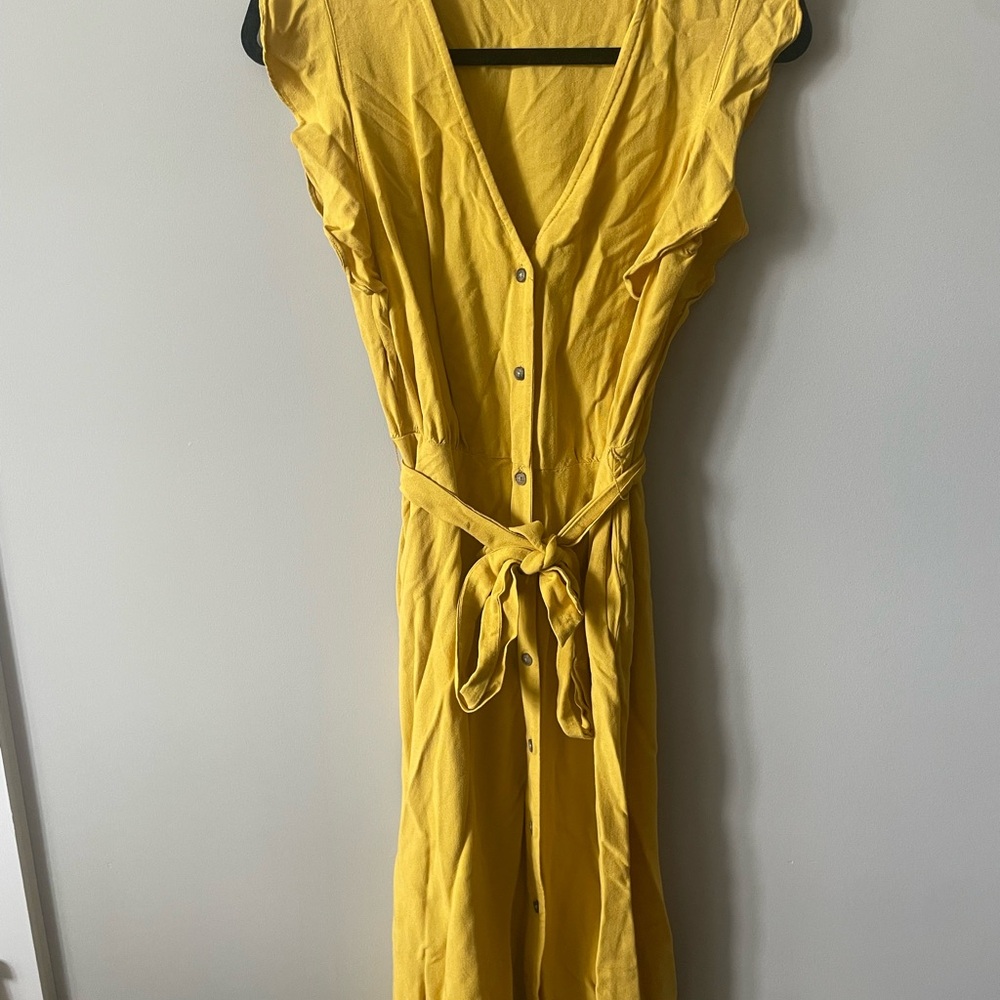 Yellow Button-Down Dress